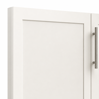 Armoires de cuisine blanches fines de style Shaker OPPEIN en gros, prêtes à assembler, en kit, pour projets d'appartements