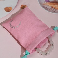 Luxe coloré coton lin cadeau bonbons emballage sac pour mariage faveur fête personnalisé imprimé Logo bijoux clé poussière mousseline pochette