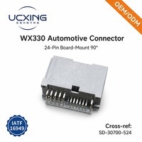 Connecteur WX-330 SD-30700-524 24 broches, angle droit 90 degrés, pas mixte 2,54 3,5 mm SPS pour système automobile, conception certifiée UL