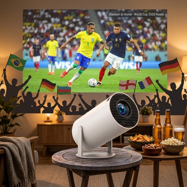 Smart Android BYINTEK HY300 Pro Projector for 2026 World Football Cup Live 4K Support 180° Rotating Auto Keystone Home Cinema