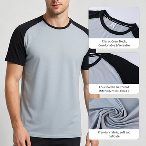 เสื้อยืดออกกำลังกายผู้ชายแขนสั้นแบบกำหนดเองได้ น้ำหนัก 160 กรัม เนื้อผ้ารัดรูป ระบายอากาศได้ดี มีรูตาข่าย - Product Image 4