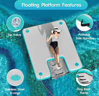 Plateforme de quai gonflable en PVC à haute flottabilité, économique, portable, pour sports nautiques, aire de jeux aquatique, usage hôtelier et de villégiature, 5-10 personnes