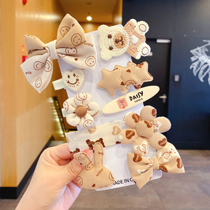 1 Bộ Phụ Kiện Tóc Cho Bé Gái Gấu Nâu Hoạt Hình Kẹp Tóc Ngọt Ngào Cho Trẻ Em Kẹp Tóc Thời Trang Kẹp Tóc Cho Bé Đội Đầu - Product Image 6