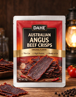 Sachet personnalisé à trois soudures latérales avec logo, format sur mesure, pour emballage de snacks (popcorn, bœuf séché), approvisionnement direct en gros