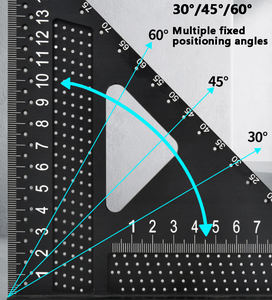 Jauge d'angle de positionnement en alliage d'<span class=keywords><strong>aluminium</strong></span> épais et triangulaire pour l'arpentage et la <span class=keywords><strong>menuiserie</strong></span> - Product Image 5