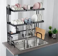 Multifunktion ale und verstellbare Metallspüle-Organizer-Lager regale für Küchen geschirr-und Teller trockner
