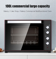 Four commercial grande capacité 100 litres pour la cuisson de gâteaux et pains, four à air chaud 120L pour pizzas et gâteaux de lune, four électrique domestique