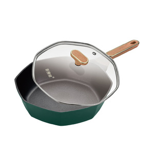 X2305 Octagonal Frying Pan 28cm Nonstick For Home Cooking Steaking Induction - Product Image 1