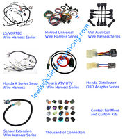 Câblage de moteur autonome, CNCH LS VORTEC PCM 4.8 5.3 6.0L, 80 broches, bleu, personnalisé, swappin LS1 LS3 LT LSA, harnais GM EFI