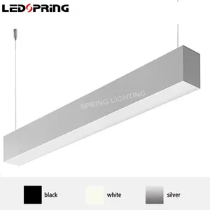 Linkable LED Batten Lamp For Office Classroom 50w 80w LED Pendant Lamp 80Ra 5000k Dimmable Linear Light