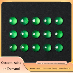 Colgantes de joyería de piedra natural guatemalteca de alta gama con engastes facetados redondos en forma de huevo y cuentas de jade natural (feicui) - Product Image 1