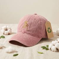 Gorra de Béisbol Clásica de 6 Paneles, Estilo Vintage, Sin Estructura, de Algodón Orgánico Certificado GRS, Reciclada, Ecológica y Sostenible