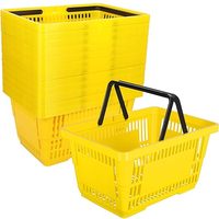 Paniers de courses en plastique écologiques durables et colorés de 20 L avec poignées réglables pour le stockage de légumes et de fruits, pour les magasins et les marchés