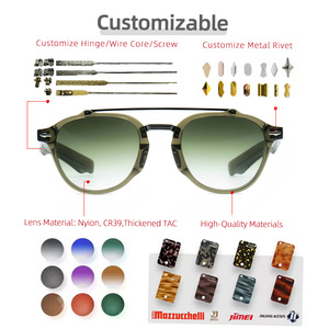 工場卸売サングラス ユニセックス 男女兼用 デザイナーファッション アセテートサングラス 高級 メンズ レディース ルネット ドゥ ソレイユ ドゥ リュクス - Product Image 4