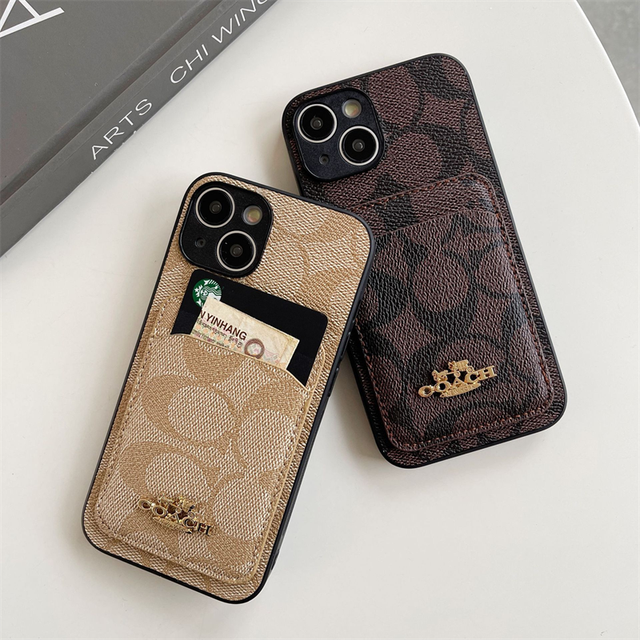 Leather Card Slot Luxury Phone Case for iPhone 17 16 15 14 13 12 11 XR XS Max 7/8 Plus Card Holder Leather Design Phone Case