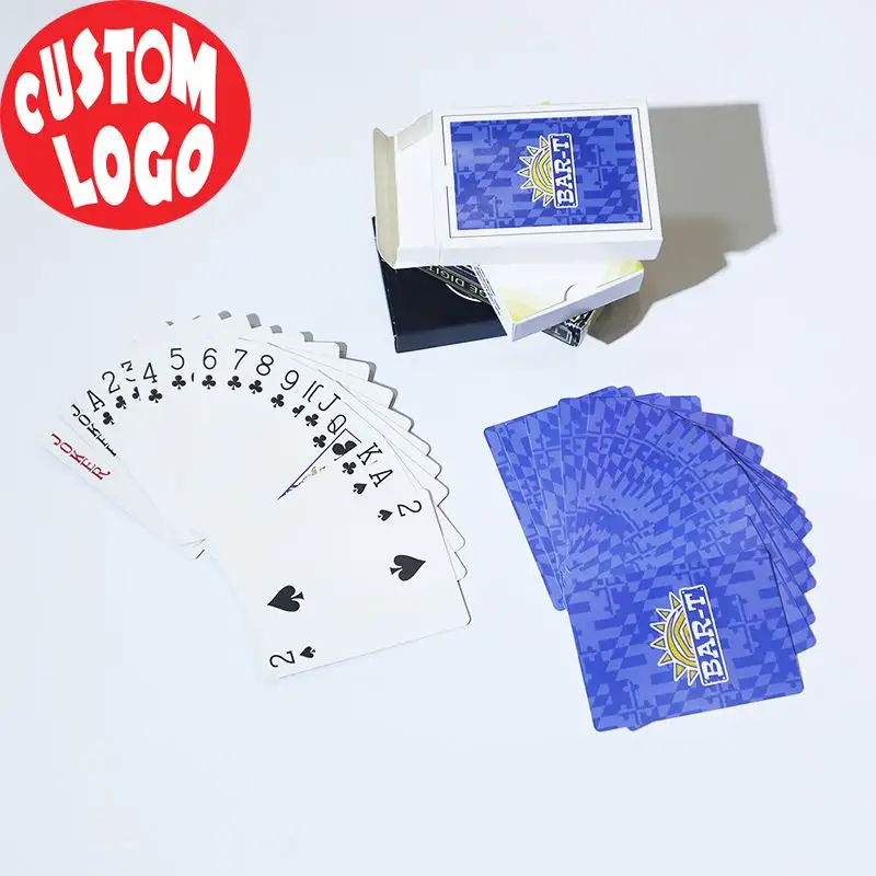 Poker Game Pvc Card Benutzer definierte Cmyk Custom Design Speicher Kunststoff Spielkarten In Metal Box