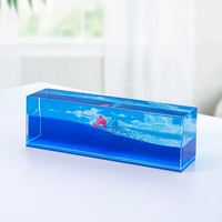 OEM et ODM 20 cm Acrylique Cube Flotteur d'Eau Flotteur à Bulles d'Huile Presse-Papiers Liquide Globe d'Eau