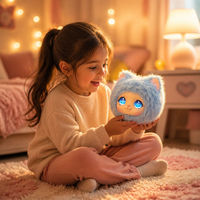 Peluche interactive parlante AI avec yeux lumineux, jouet en peluche multilingue, poupée douce de 10 cm en coton PP pour enfants