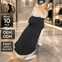 Veste à capuche confortable pour chien en Dralon, sweat-shirt thermique doux pour animaux de compagnie, design sans manches pour toutes les races, MOQ 10 PCS Haining