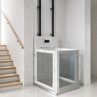 Ascenseur hydraulique semi-cabine résidentiel, plateforme élévatrice personnalisée semi-fermée pour villa, idéal pour les projets de rénovation de maisons de luxe