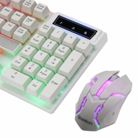 Harga Grosir Produsen Keyboard Kabel Floating Keycaps + Mouse Kabel Berlampu 8310 Set Backlit Gaming & Kantor Penggunaan Ganda