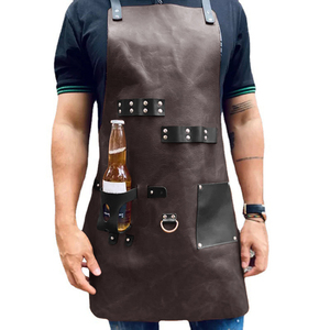 <span class=keywords><strong>Delantal</strong></span> de Cocina de <span class=keywords><strong>Cuero</strong></span> PU Vintage con Logotipo Personalizable - Product Image 1