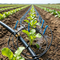 4-uitlaat bochtige druppelpijp, tuinbouw druppelirrigatie stok voor fruit, groente en aardbeien irrigatie