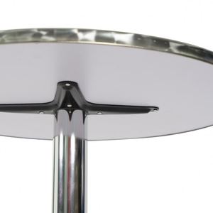 Modern Round Aluminum <b>Folding</b> Bar <b>Table</b> for <b>Outdoor</b> Patio Kitchen Workshop - Product Image 4