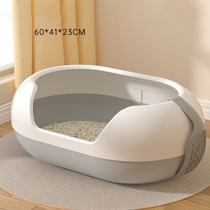 Jumbo Semi-Enclosed <b>Cat</b> Litter <b>Box</b> - Upgraded Capsule Design <b>Cat</b> Toilet Wholesale - Product Image 4