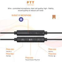 SOMIC TONE S500 Headset Gaming Berkualitas Tinggi dengan Kabel, Jack 3.5mm, Bass Mendalam, Earphone HiFi, Mikrofon, Tahan Air IPX-4, Driver Dinamis