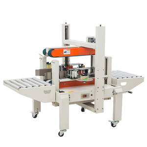 DFXA5050C Semi automatic Fruit Seafood Foam Boxes Cartons Side Taping Sealing Packaging Machine