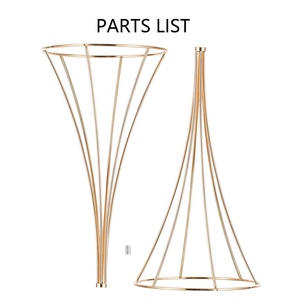 Gold Geometric Wedding Iron <strong>Flower</strong> Stand Wedding Centerpieces Table <strong>Flower</strong> <strong>Vase</strong> Party Birthday Tabletop Decorations - Product Image 3