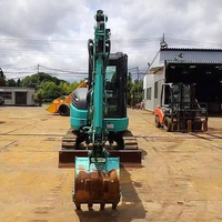 Mini-excavatrice diesel japonaise d'occasion KOBELCO SK35SR de 3,5 tonnes avec moteur Kobelco, boîte de vitesses PLC, capacité de la benne de 0,12 m³