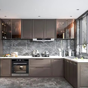 Hiện đại sang trọng căn hộ tủ bếp tùy chỉnh không gian tối ưu hóa <span class=keywords><strong>particleboard</strong></span> carcase vật liệu - Product Image 5