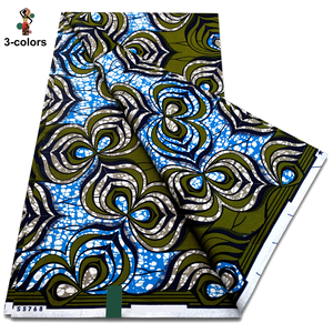 Phi siêu Batik sáp Chất lượng cao ankara bất sáp in bông 6 yards thổ cẩm vải - Product Image 1