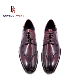 Chaussures habillées pour hommes en cuir véritable de haute qualité, faites à la main, avec surpiqûres, design bicolore, logo personnalisé, marque originale, confortables pour l'automne - Product Image 2