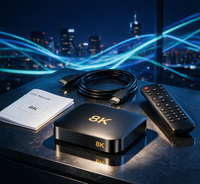 Boîtier Android OTT pour divertissement à domicile, décodeur vidéo 4K, mini téléviseur intelligent, décodeur TV