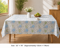 Nappe rectangulaire ajustée élégante pour petites tables, en plastique PEVA bleu et vert, protection sûre, de l'usine chinoise