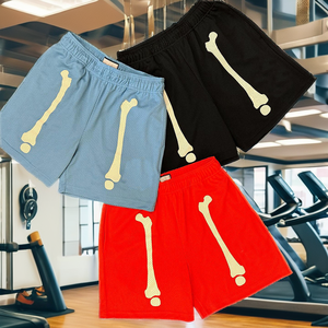 Nuevos Pantalones Cortos Deportivos de Malla Tejida Personalizados para Hombre, Teñidos en Color Liso, de Secado Rápido, Transpirables, con Costura Interior de 5 Pulgadas, Bordados, de Poliéster Sublimado - Product Image 2