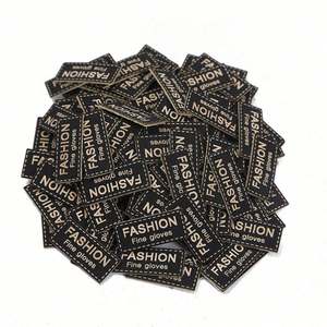 Wholesale Custom Logo Debossed Iron on Pu Tag Jeans Leather <b>Patches</b> Label for Clothing - Product Image 5