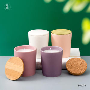 Bougies en céramique faites sur mesure, cylindriques, décoration intérieure, écologiques, pots à bougies parfumées pour usage intérieur - Product Image 3
