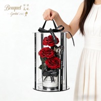 Coffret Cadeau pour Maman 2026 Fête des Mères Saint-Valentin Remise des Diplômes Nouvel An – Fleurs Éternelles Préservées, Durabilité 5 Ans