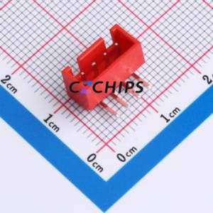 WAFER-HA2.54-4PWZ-R62 Wire-to-Board Pin Header Bent Lead Through Hole,P=2.54mm Connector 1x4P 2.5mm Right Angle Insert XHB - Product Image 1