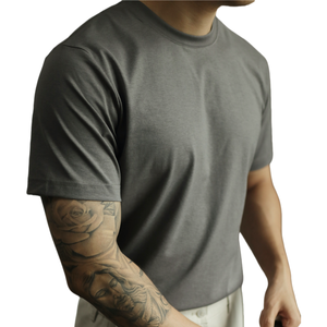 50S 100% Supima cotone ammoniaca Double-side tessuto t-shirt 300gsm 260gsm 220gsm 190gsm Grey - Product Image 3
