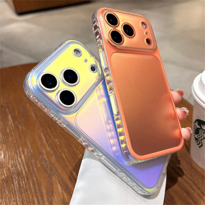 Funda Colorida con Degradado Láser Aurora para iPhone 17 Pro Max 15 16 17Pro con Botón de Control de Cámara, Acabado Mate - Product Image 4