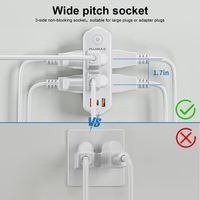 Adaptateur de prise multi-européenne vers américaine PUJIMAX 5V/2.4A Type-C, adaptateur de prise universelle, chargeur mural portable pour les voyages