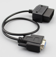 Cable conector RS232 de 9 pines, Cable de extensión OBDII macho a DB9 hembra, escáner de diagnóstico, cable de conexión VGA OBD para vehículo