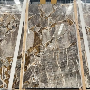 Carreaux de marbre de l'âge d'or turc, <span class=keywords><strong>pierre</strong></span> de marbre naturelle avec des veines dorées pour le sol et les murs - Product Image 1