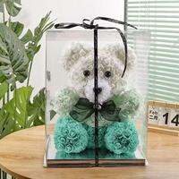 Osos de Peluche de Primera Calidad Eternal Rose, Caja Interior de Terciopelo Refinado para Suministros del Día de San Valentín
