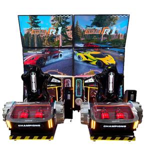 Máquina de carreras arcade de 65 pulgadas con doble pantalla, operada con monedas, consola de carreras metálica, máquina de juegos arcade para niños. - Product Image 5